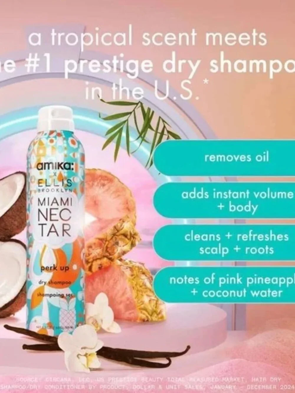 Amika x Ellis Brookyln Miami Nectar Perk Up Dry Shampoo 5.3 fl.oz, Pack Of 3